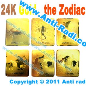 Zodiac 24K gold anti radiation sticker