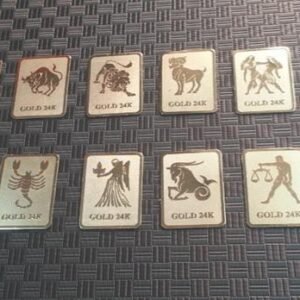 Zodiac 24K gold anti radiation sticker